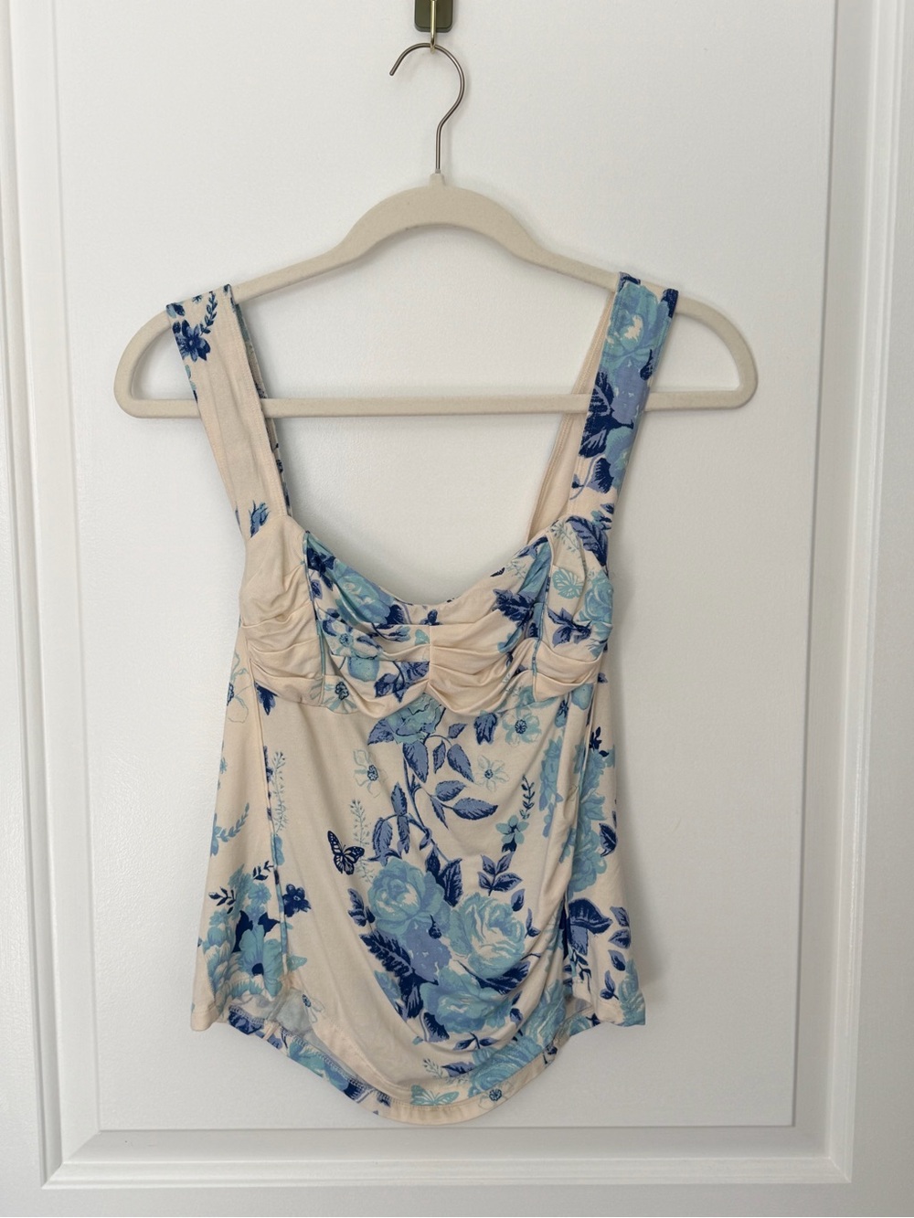 Free People Ginger Snap Crossback Floral Tank Top L
